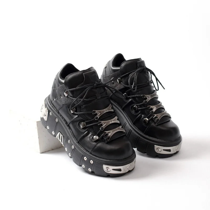 PENDRA Lace Platform Ankle Boots