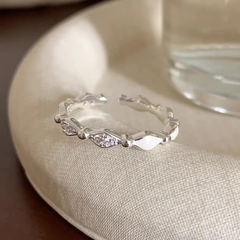 VENTFILLE 925 Sterling Silver Double Layer Vintage Twisted Ring For Female Gift Trend Open Adjustable Design Jewelry Wholesale