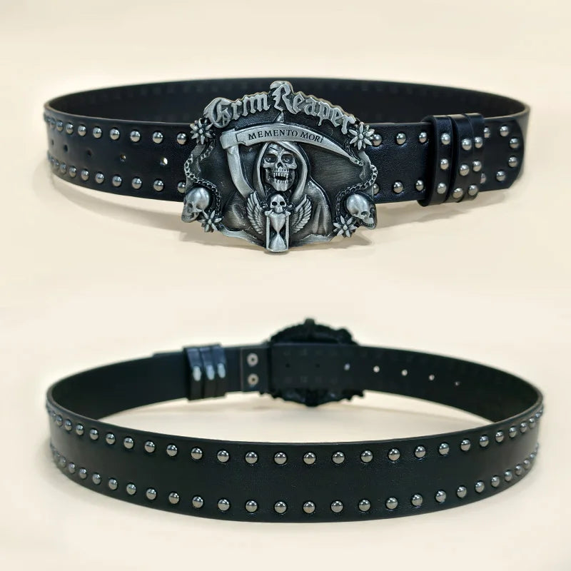 PENDRA Jadeene Leather Western Gothic Belt