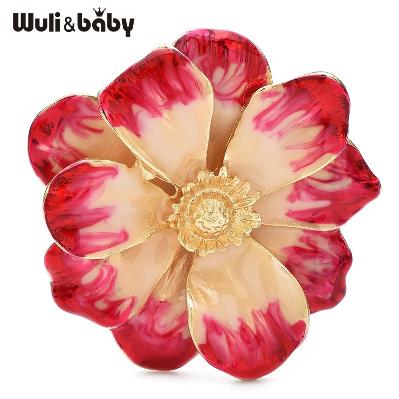 PENDRA Petalia Enamel Flower Brooch