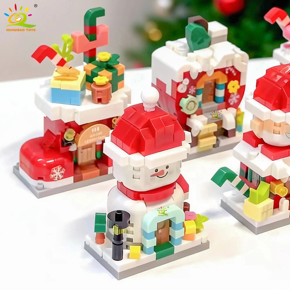 PENDRA Santa Snowman Mini Building Set