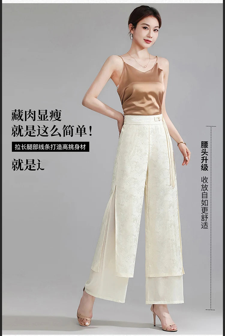 PENDRA Chiffon Wide Trousers Pants