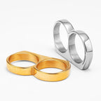 Connect Two Fingers Men Rings Stainless Steel Unique Punk Rock Women Jewelry Fashion Accessories Stranger Things Gift Wholesale