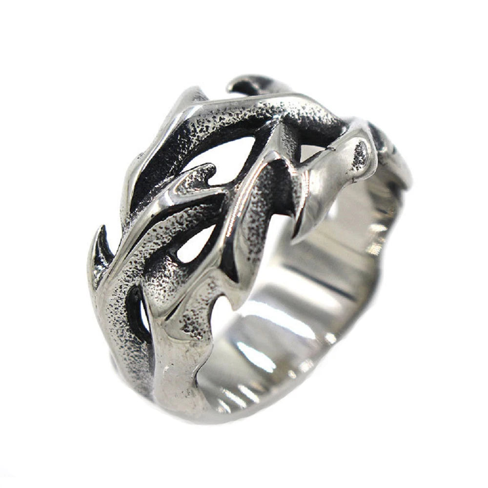 PENDRA Crownthorn Stainless Steel Crown of Thorns Ring
