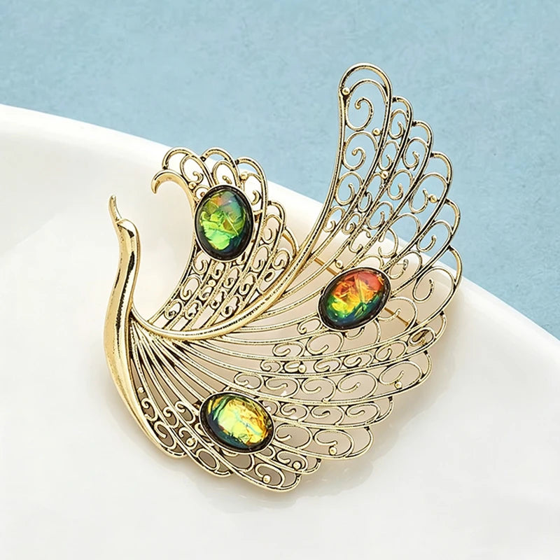 PENDRA Aveline3 Bird Brooch