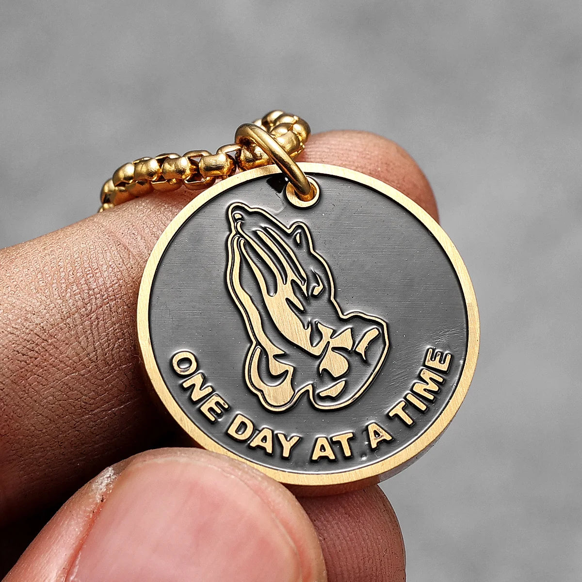 Prayer Religion Believer Stainless Steel Men Women Necklaces Pendants Chain Amulet Punk Trendy Jewelry Creativity Gift Wholesale