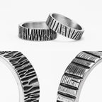 PENDRA Minimalism Aesthetic Stripe Steel Ring