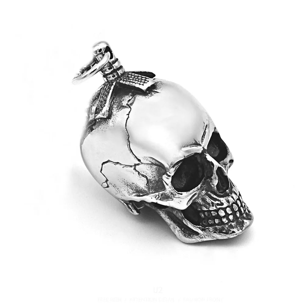 PENDRA Skull3D Gothic Three-Dimensional Skull Pendant
