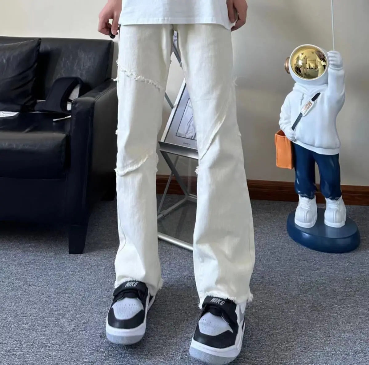 PENDRA Straight Menswear Italy Trousers