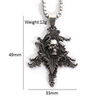 PENDRA Skullforge Retro Stainless Steel Skull Pendant