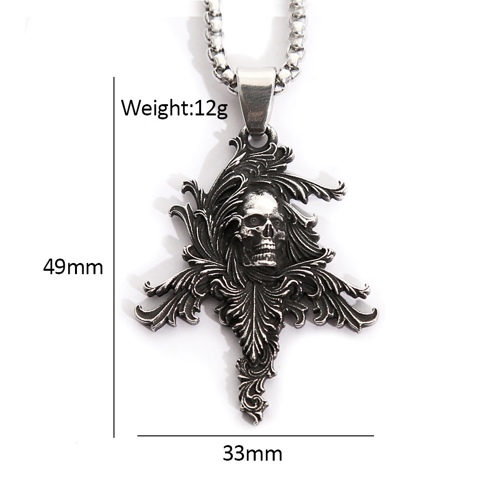 PENDRA Skullforge Retro Stainless Steel Skull Pendant