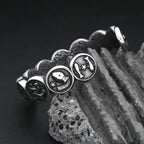 PENDRA Zodiac Twelve Constellation Stainless Steel Cuff Bracelet