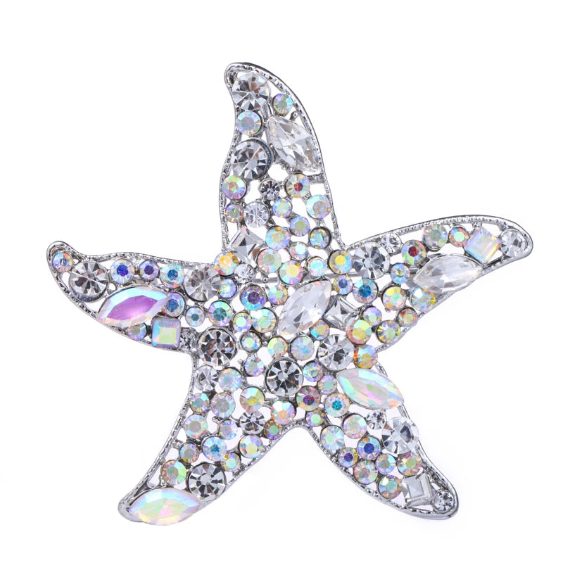 PENDRA Marina Sparkling Starfish Brooch