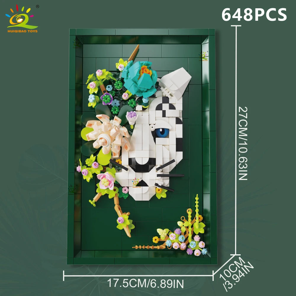 PENDRA Lion Leopard Floral Building Set