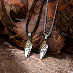 PENDRA Rune Gold Steel Necklace
