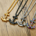 PENDRA Sea Anchor Sailor Steel Necklace