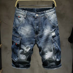 PENDRA Washed Distressed Ripped Pants