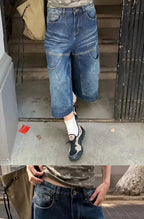 PENDRA Wide Leg Waist Denim Pants