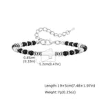 Trendy Men's Natural Stone Beaded Bracelet,Bohemian Cross Charms Chain Wristband,Jewelry Gift for Husband Dad Son