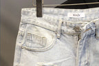 High Quality New Summer Korean Luxury Clothing Design Men's Casual Denim Shorts Distressed Cat Whisker Streetwear Short Pants