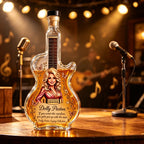 Dolly Parton Guitar Glass Liquor Decanter Whiskey Bottle Home Bar Decor Fan Collectible Gift