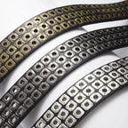 PENDRA Noraene Rivet Studded Designer Hollow Belt
