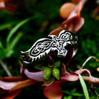 PENDRA Crowrune Nordic Viking Crow Ring