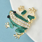 PENDRA Lovely Enamel Frog Brooch