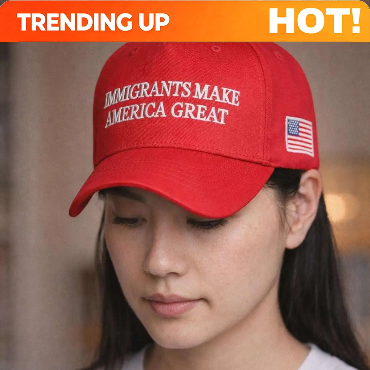 Immigrants Make America Great Hat – Activist Cap, Progressive Gift, Political Protest Wear
