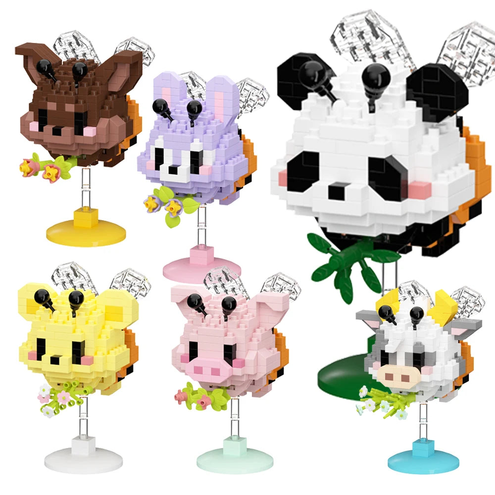 PENDRA Cute Animal Micro Building Set