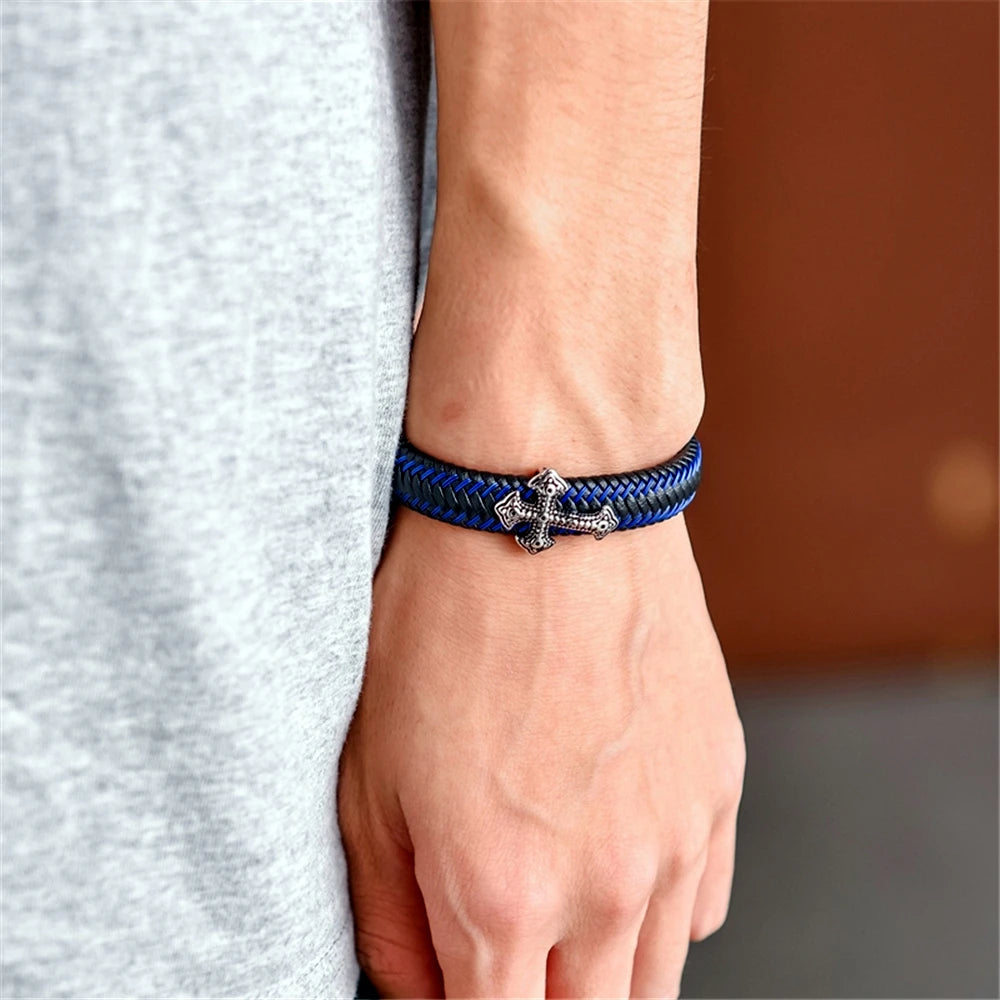 PENDRA Cross Blue Bracelet