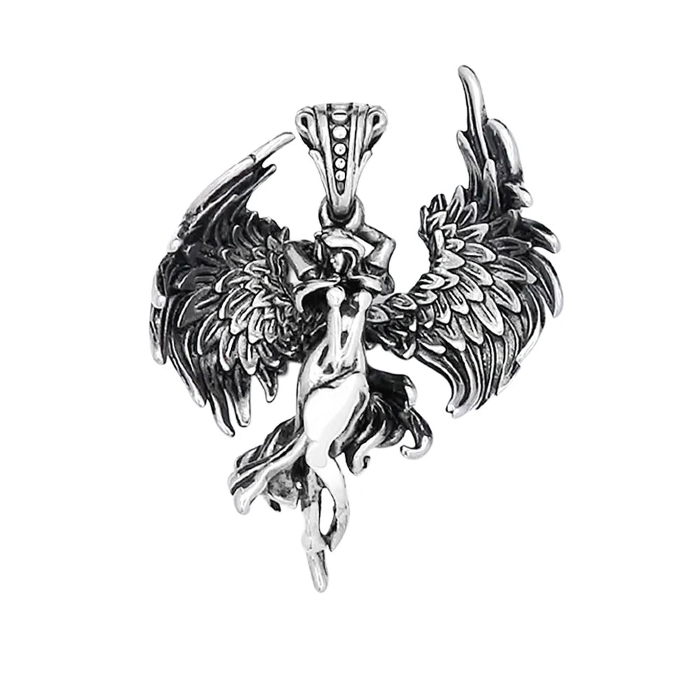 PENDRA Fallenangel Gothic Angel Wing Necklace
