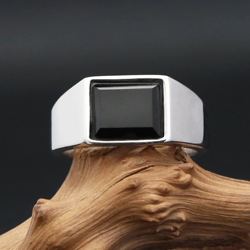 PENDRA Squareforge Gothic Square Signet Ring