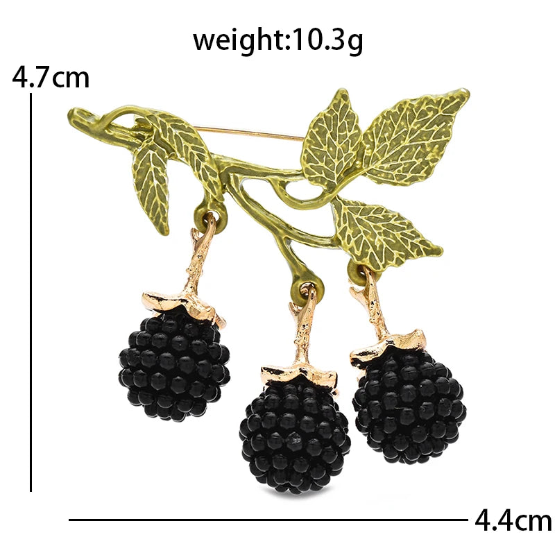 PENDRA Fruitaria Lovely Enamel Fruit Brooch
