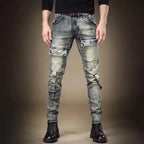 Spring Summer New Vintage Casual Slimming Straight-Leg Pants Washed Loose Micro-Cone Workwear Jeans for Men Man Clothes