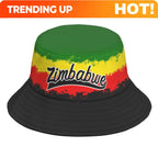 Zimbabwe Fisherman Hats Custom Made Name Team Logo Bucket Cap Zwe Country Travel Yezimbabwe Nation Zimbabwean Flags Headgear