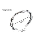 PENDRA Twistweave Stainless Steel Open Cuff Bracelet