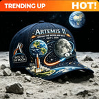 Four Great Astronauts Commemorative Hat - Space Program Suitable for Independence Day, Lightweight Buckle Closure for Themed