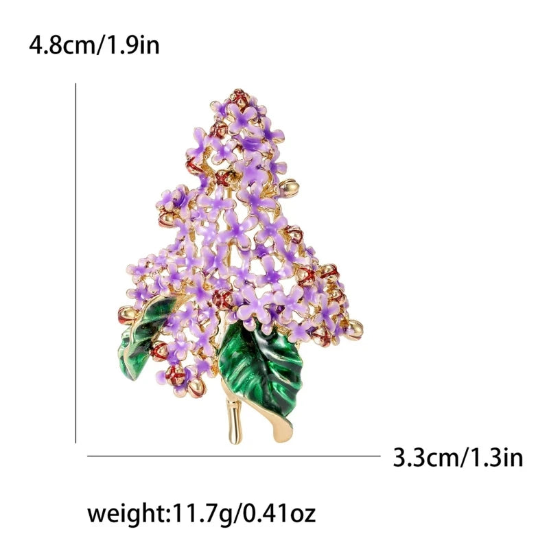 PENDRA Lilacelle Vintage Lilac Flower Brooch