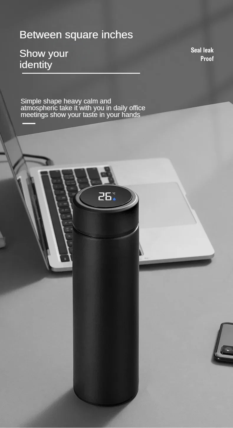 500ML High-Quality 304 Stainless Steel Smart Thermos Insulated Tea and Water Separation Cup for Men Women Best Christmas Gift