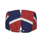 Flat-Top Hats Featuring a Polka Dot Design of The Dominican Flag, Suitable for Both Men And Women, Including Newsboy Caps