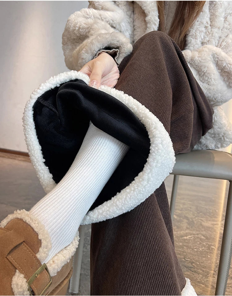 PENDRA Corduroy Splicing Lamb Pants