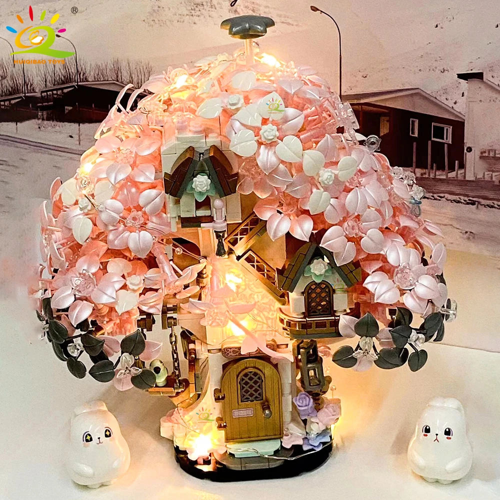 PENDRA Discoloration Cherry Floral Building Set