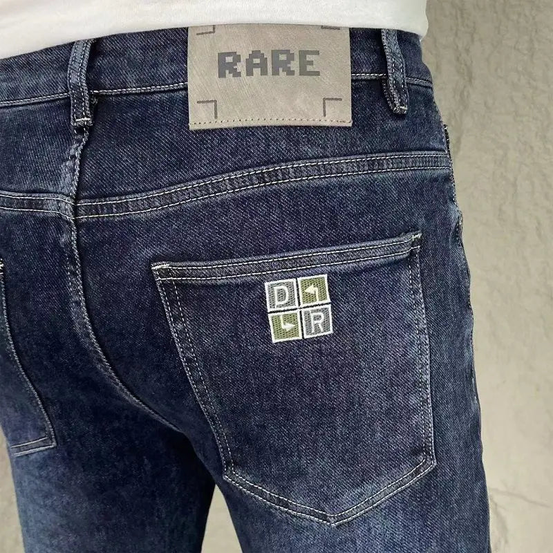 New Harajuku Fashion Trendy Spring Autumn Slim Fit Casual Jeans for Men Vintage Tapered Pencil Pants Stretch Boyfriend Jeans