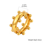 New Mini Metal Ball Bend Ring for Men,Stainless Steel Vintage Finger Rings,Punk Classic Party Jewelry Gifts
