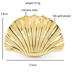PENDRA Silver Shell Stainless Steel Brooch