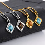 PENDRA Stone Natual Pendant Necklace