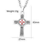 PENDRA Redcross Punk Shield Pendant Necklace