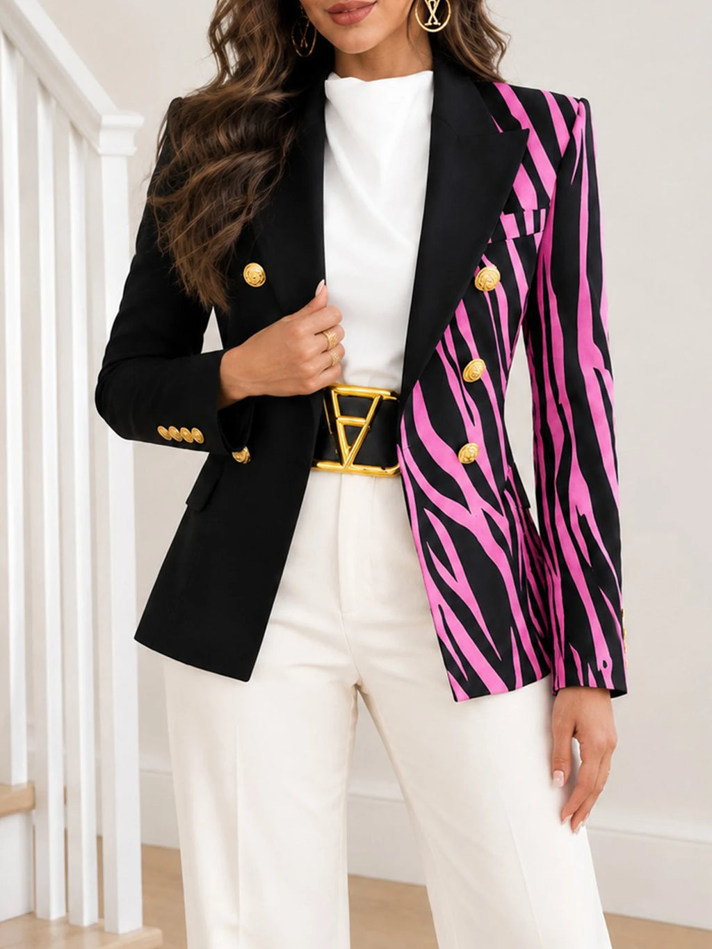 PENDRA Black Pink Color Jacket