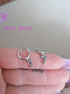 PENDRA Starfish 925 Sterling Silver Hoop Earrings